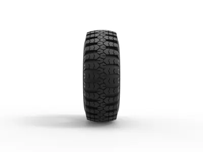 Military Ural Whitewall tire O-47A Scale 1 to 25 3D print model