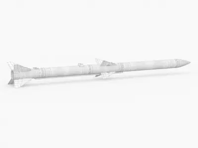 AIM-120 AMRAAM Beyond-Visual-Range Missile 3D model