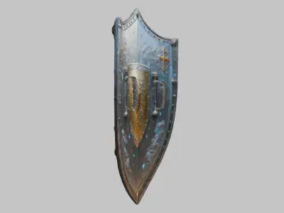Medieval Fantasy Shield Low-poly 3D model