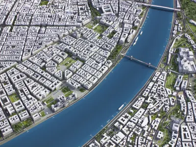 Budapest Low-poly 3D model