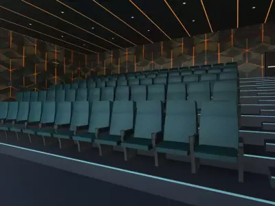 Modern Cinema Hall 07 Low-poly 3D model