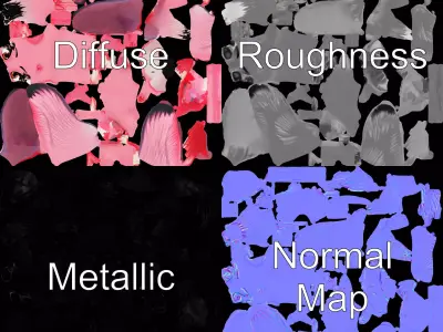 Vibrant Flamingo Character model pack Low-poly 3D model