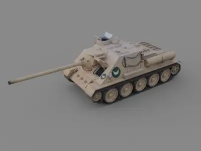 SU-100 Tank destroyer Egypt Free 3D model