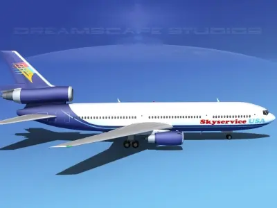 Douglas DC-10 Skyservice USA 3D model
