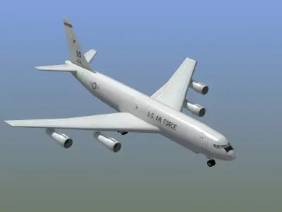 E-8 Joint STARS Low-poly 3D model