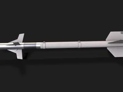 fatter air to air missile Low-poly 3D model