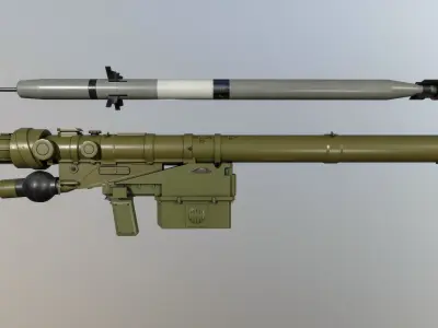 MANPADS Verba Low-poly 3D model