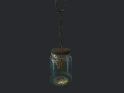 Bees Jar Low-poly 3D model