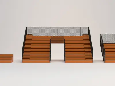 Arena Bleachers 3D model