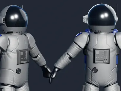 Stylized Astronaut - Rigged - Blender 3D model