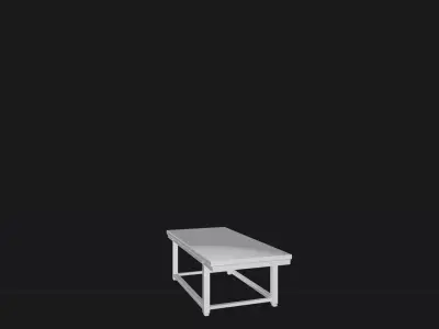 Industrial coffee table Free low-poly 3D model