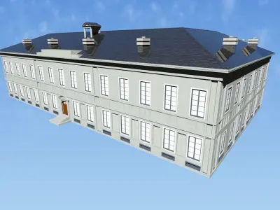 Historic school building 3D model