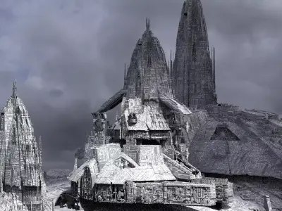 Jupiter Station Kitbash 3D model