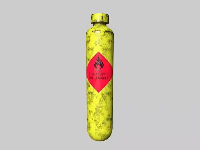 Portable Gas Cylinder Low-poly 3D model