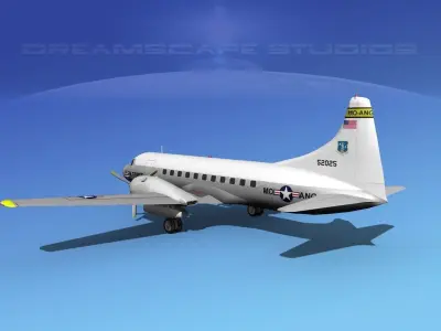 Convair T-29 US MO ANG 3D model
