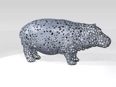 Hippo Voronoi 3D model