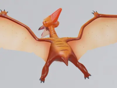 Pterosaur DinoWoo Low-poly 3D model