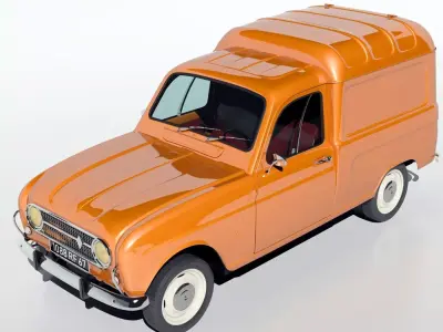 Renault R4 Fourgonette Van 3D model
