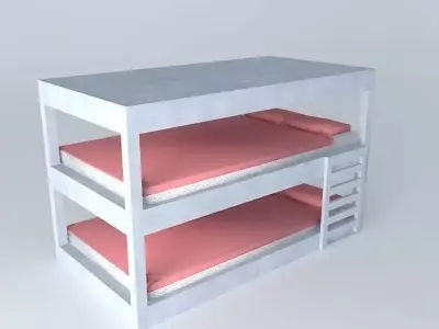 Low Poly Long Range Airliner Bed Free 3D model