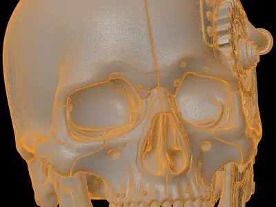 Cyber Forge Skull 3D Print Model 3D print model