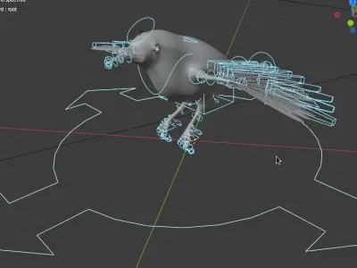 AMERICAN YELLOW BIRD Low-poly 3D model