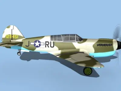 Curtiss P-40N Warhawk V05 USAAF 3D model