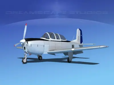 Beechcraft T-34 Mentor Chile 3D model