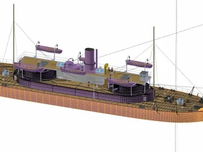 HMVS Cerberus Monitor 3D model