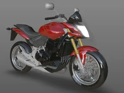 Honda Horrnet 3d Bike Model Game Ready Asset Low-poly 3D model