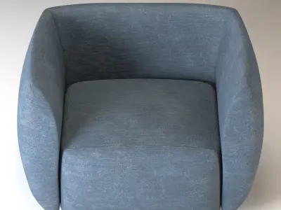 Council Swivel Lounge Chair Free 3D model