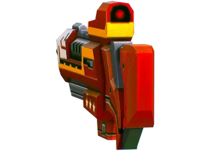 LowPoly Sci-Fi Cartoon Assault Rifle Future Low-poly 3D model