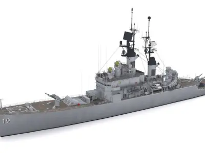 CG 19  -  USS Dale Low-poly 3D model