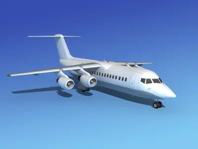 BAe 146-300 Unmarked 1 3D model