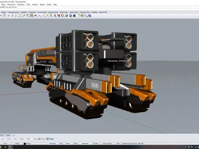 MEGA Tron Long Heavy Tank Model 3D model
