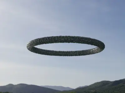 Ufo 3D model circle 3D model