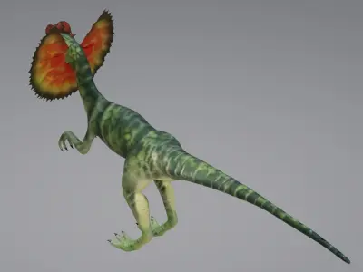 Dilophosaurus dinosaur 3D model