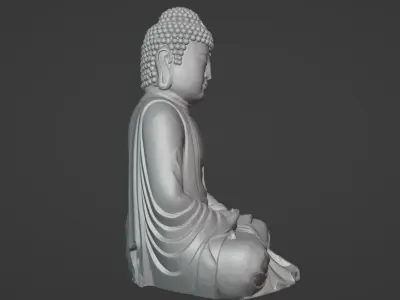 The Buddha model statue 3D model