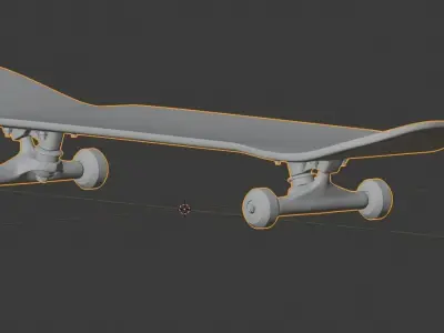 Skateboard for any game engine Low-poly 3D model