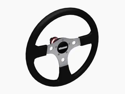 Strange Pro steering wheel Low-poly 3D model