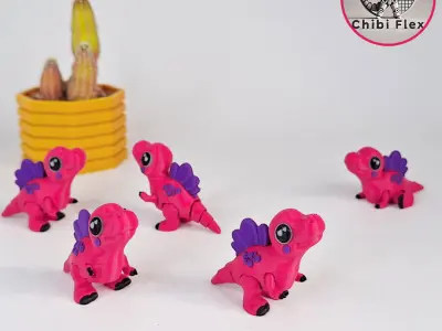 Flexi Mini Spinosaurus Print In Place No Supports Free 3D print model