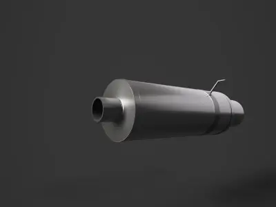 Car Sport Exhaust Low-poly 3D model