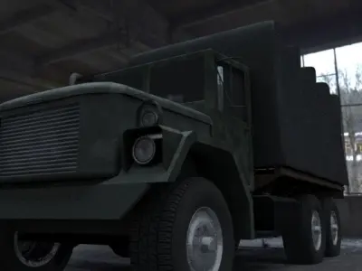 Army Truck Low-poly 3D model