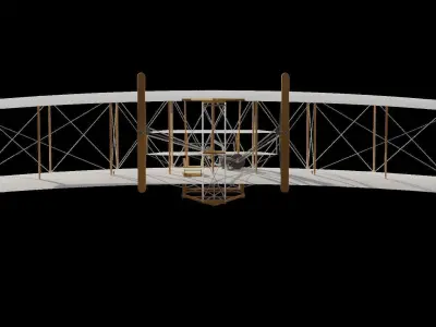 Wright Flyer Low-poly 3D model