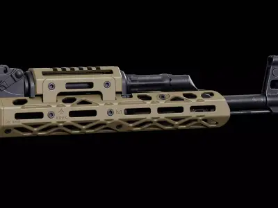 CRC 1U020 AK Medium Handguard Low-poly 3D model