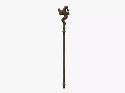 Magic staff for magician Free 3D model