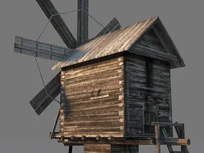 Windmill on Kizhi Island 3D model