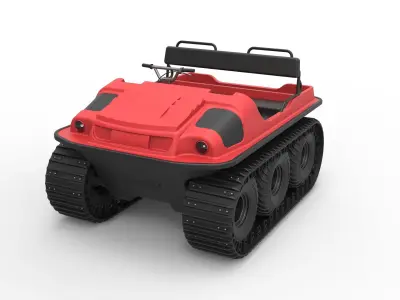 Argo 750 HD 6x6 with tracks 3D model