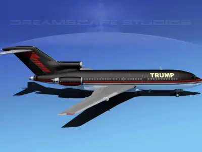 Boeing 727-100 Trump 3D model