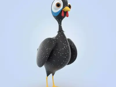 Guineafowls 3D model