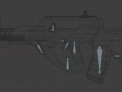Bullpup Rifle Low-poly 3D model